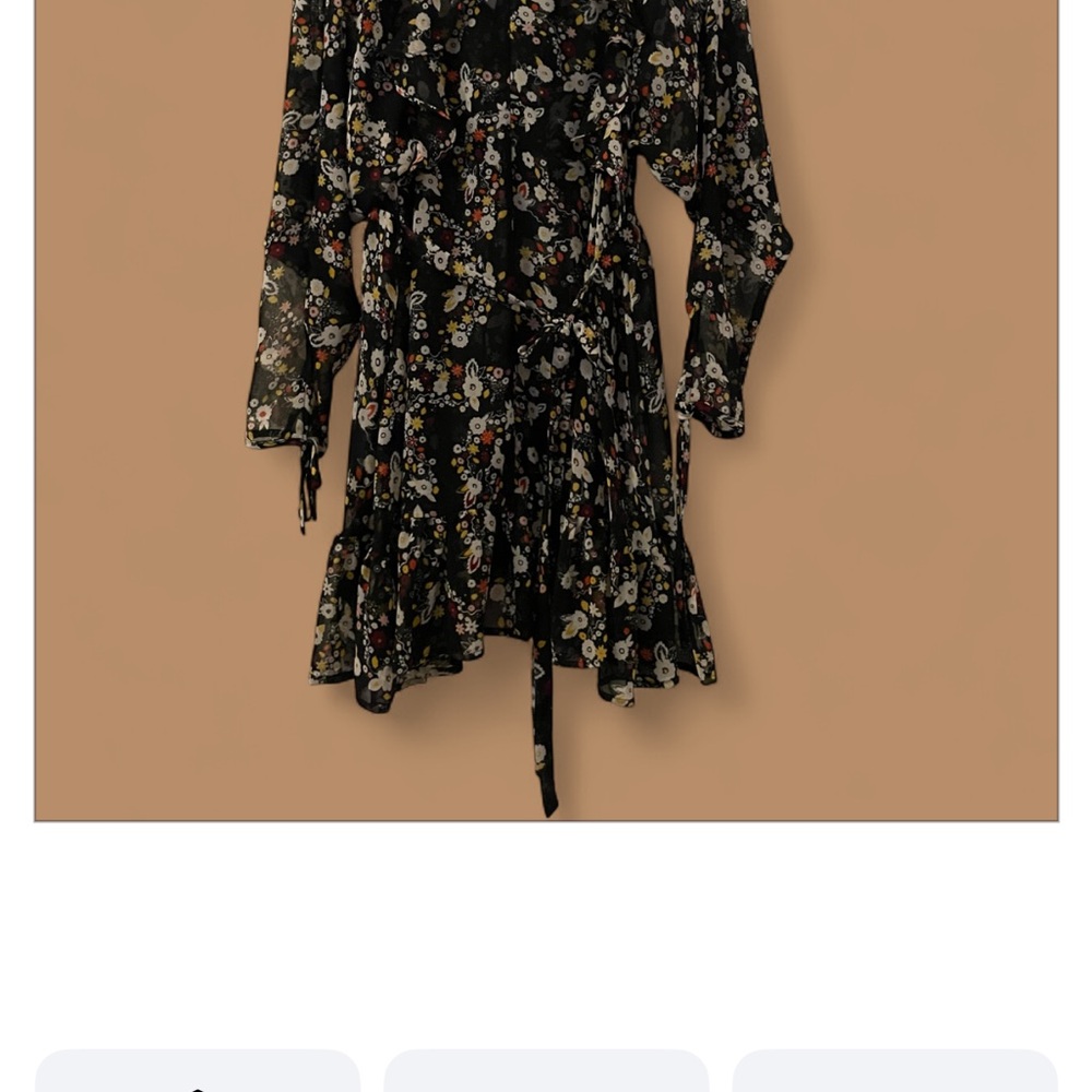 Topshop Black Floral Dress - Picture 2 of 7